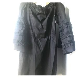 BEAUTIFUL Black Ruffle Off-Shoulder Dress